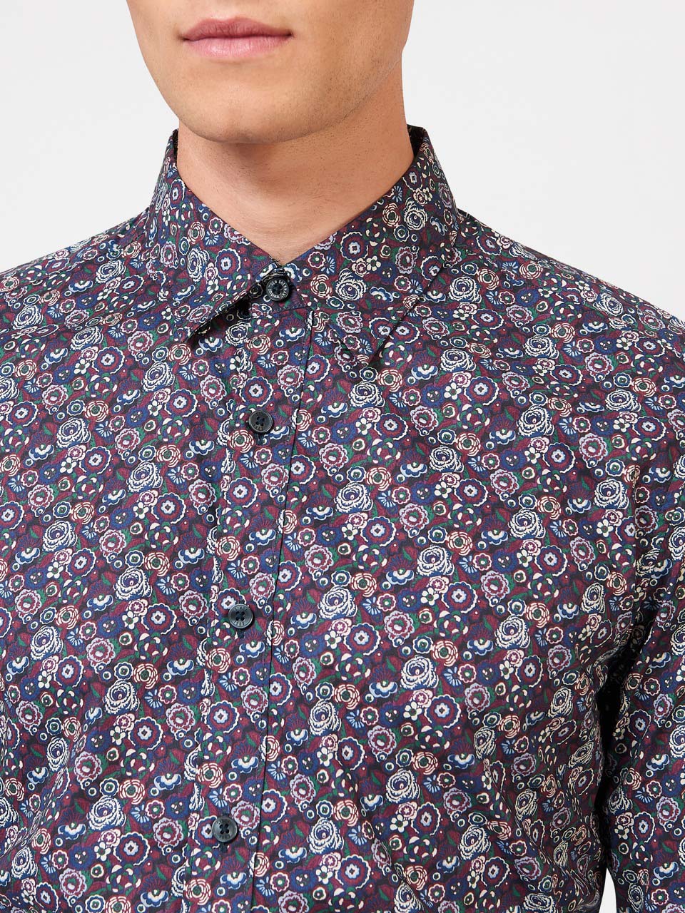 Chemises Ben Sherman Winter Floral Violette | UXG-77731464